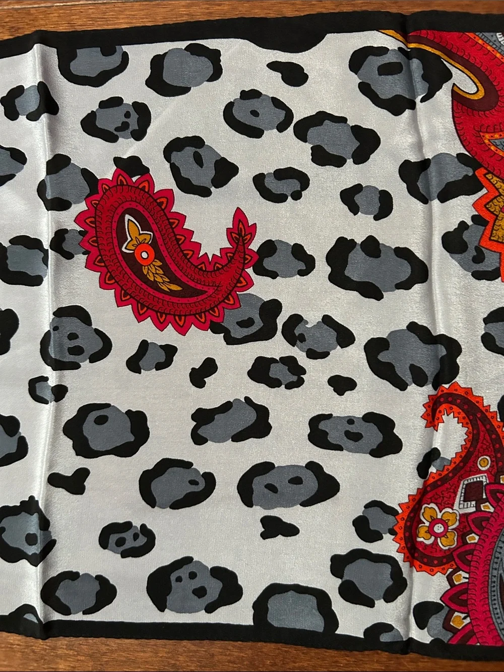Morgan Taylor 100% Silk Paisley Print Scarf, Multicolored